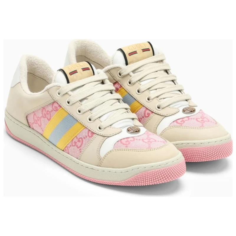 Gucci Women's Screener GG Sneaker in Light Pink Canvas  1
