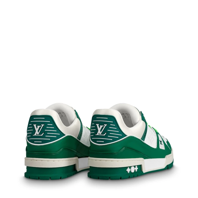 Louis Vuitton Trainer Green Monogram Denim  1