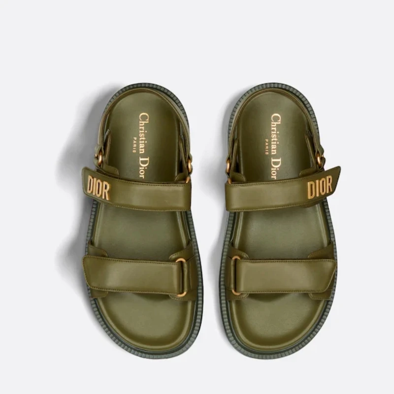 DIORACT SANDAL Khaki Lambskin  1