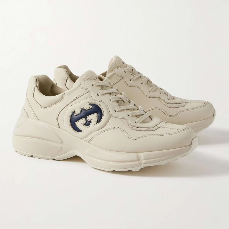 Gucci Men's Natural Interlocking G Rhyton Sneaker  1