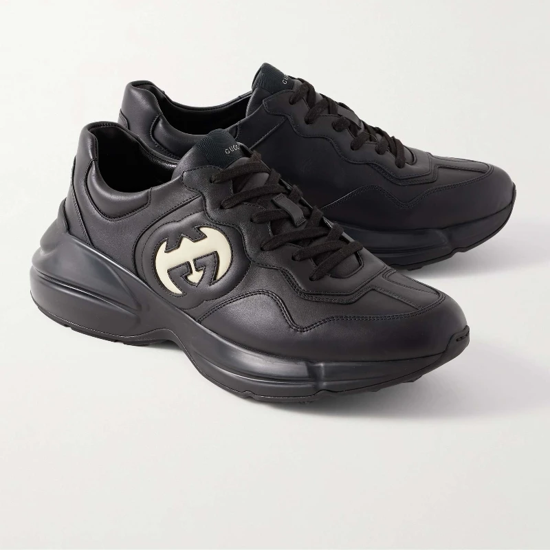 GUCCI Rhyton Leather Sneakers  1