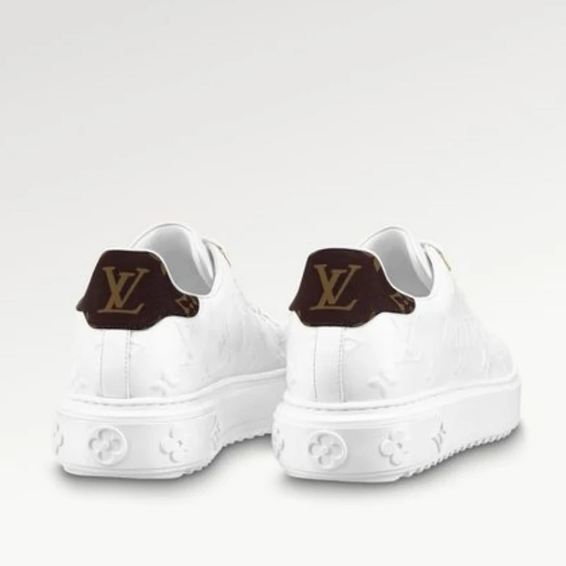 Louis Vuitton Time Out Debossed LV Monogram Leather White White (Women's)  1