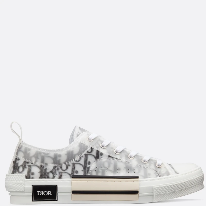 Dior B23 LOW-TOP SNEAKER White and Black Dior Oblique Canvas  1