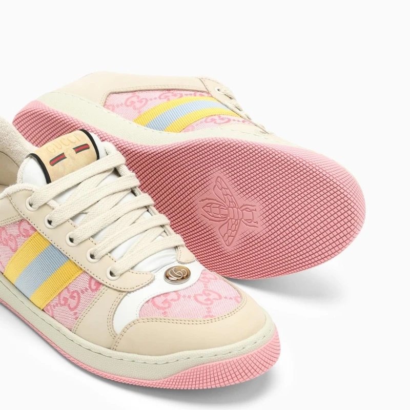 Gucci Women's Screener GG Sneaker in Light Pink Canvas  1