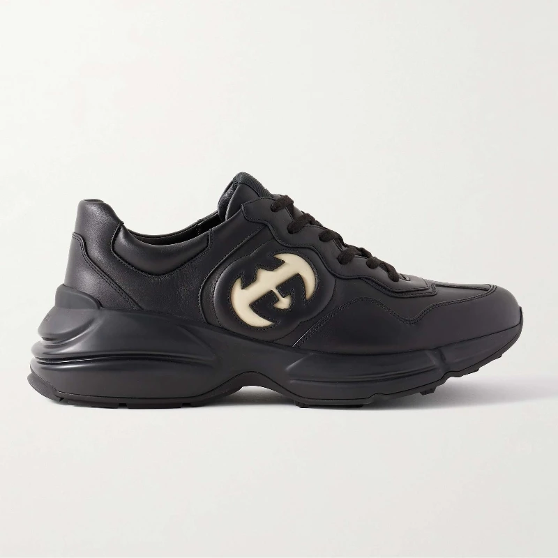 GUCCI Rhyton Leather Sneakers  1