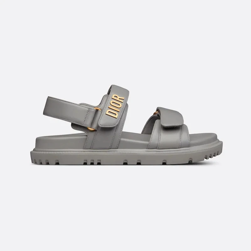 DIORACT SANDAL Gray Stone Lambskin  1