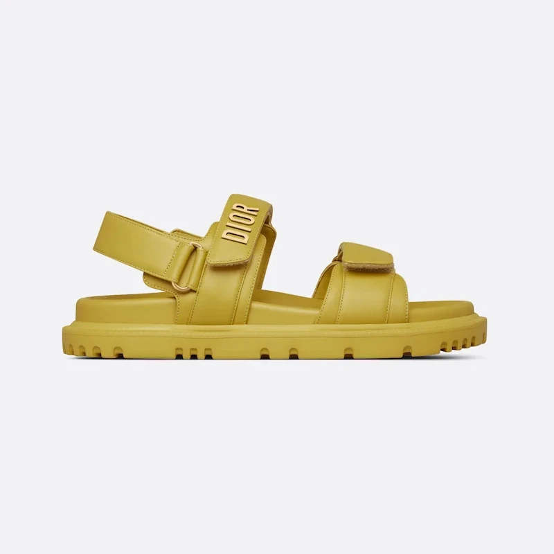 DIORACT SANDAL Saffron Yellow Lambskin  1