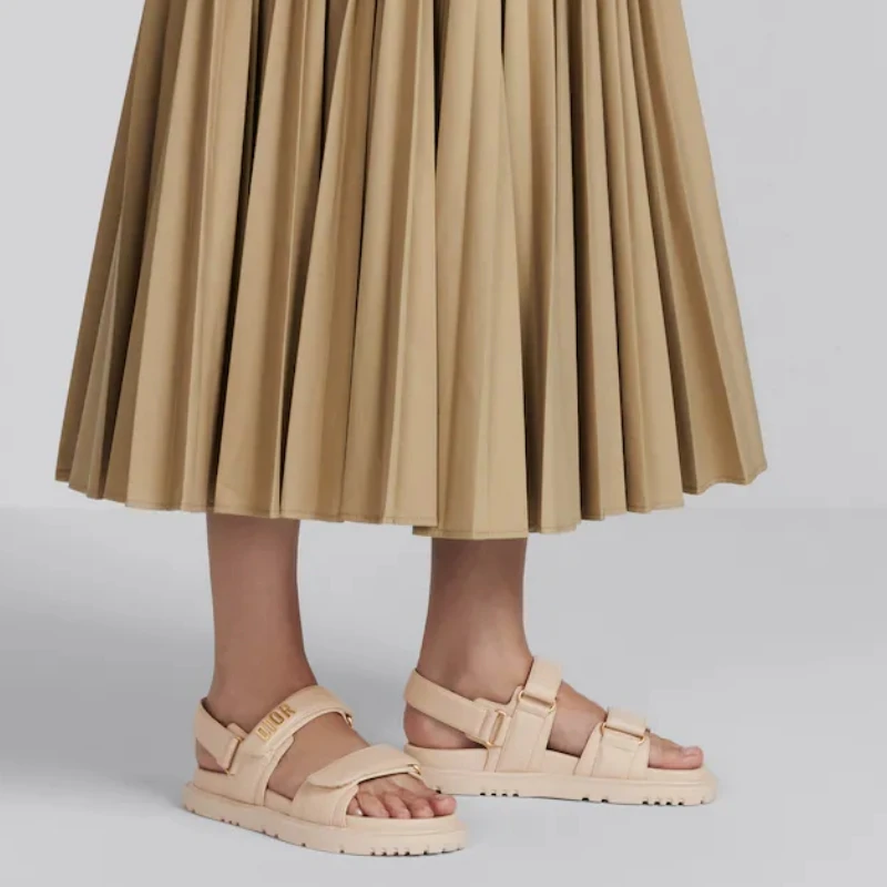 DIORACT Sandals in pink beige lambskin  1