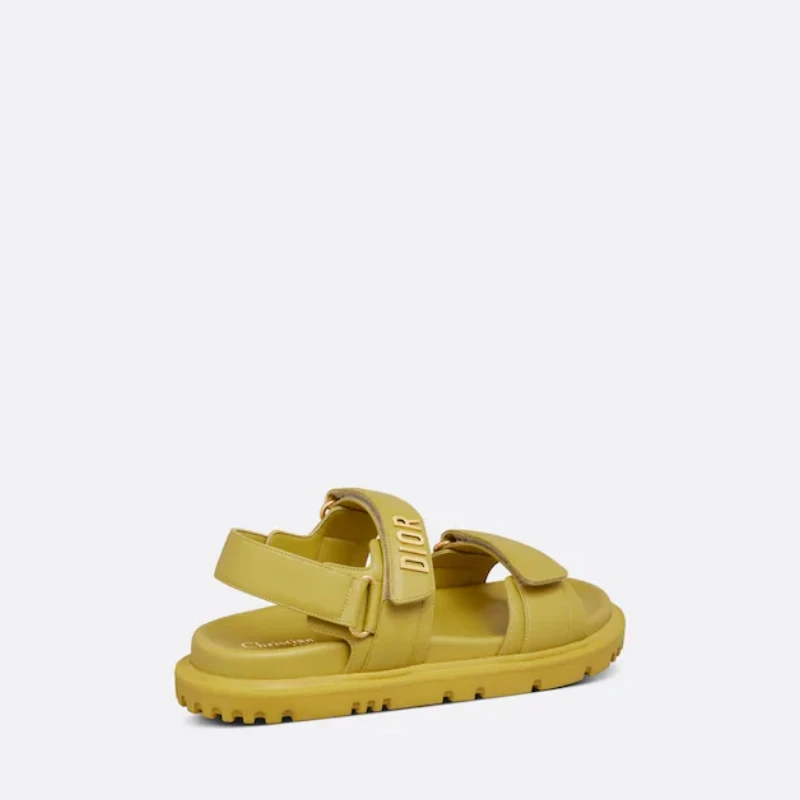 DIORACT SANDAL Saffron Yellow Lambskin  1