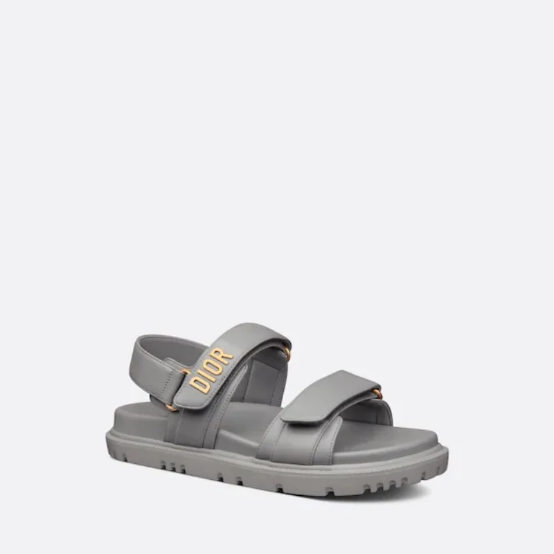 DIORACT SANDAL Gray Stone Lambskin  1