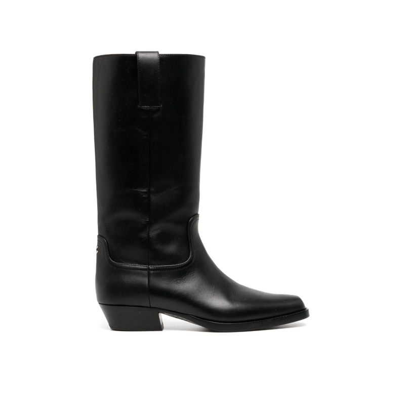 CHANELCC knee-high cowboy boots
