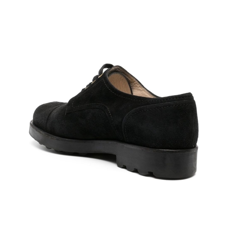 CHANEL CC logo-embossed lace-up shoes