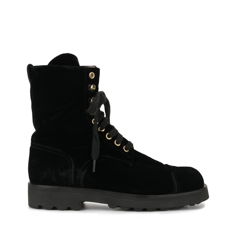 CHANEL  1990s logo ankle boots