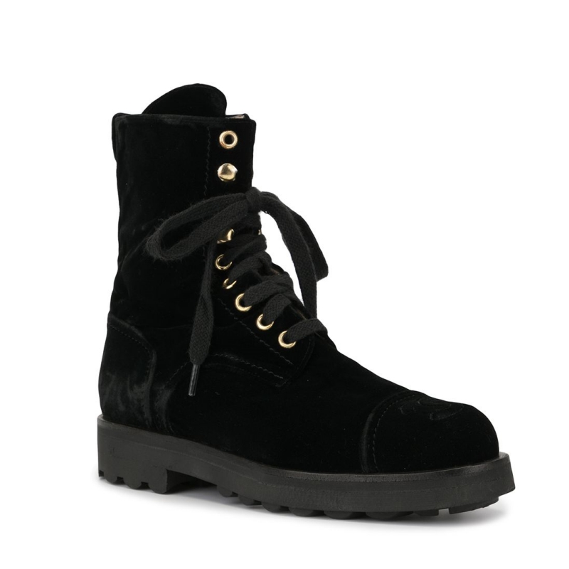 CHANEL  1990s logo ankle boots