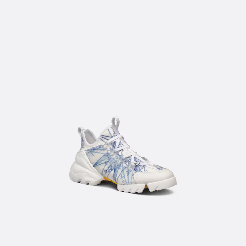 D-CONNECT SNEAKER Blue Multicolor Technical Fabric with Rêve d'Infini Print