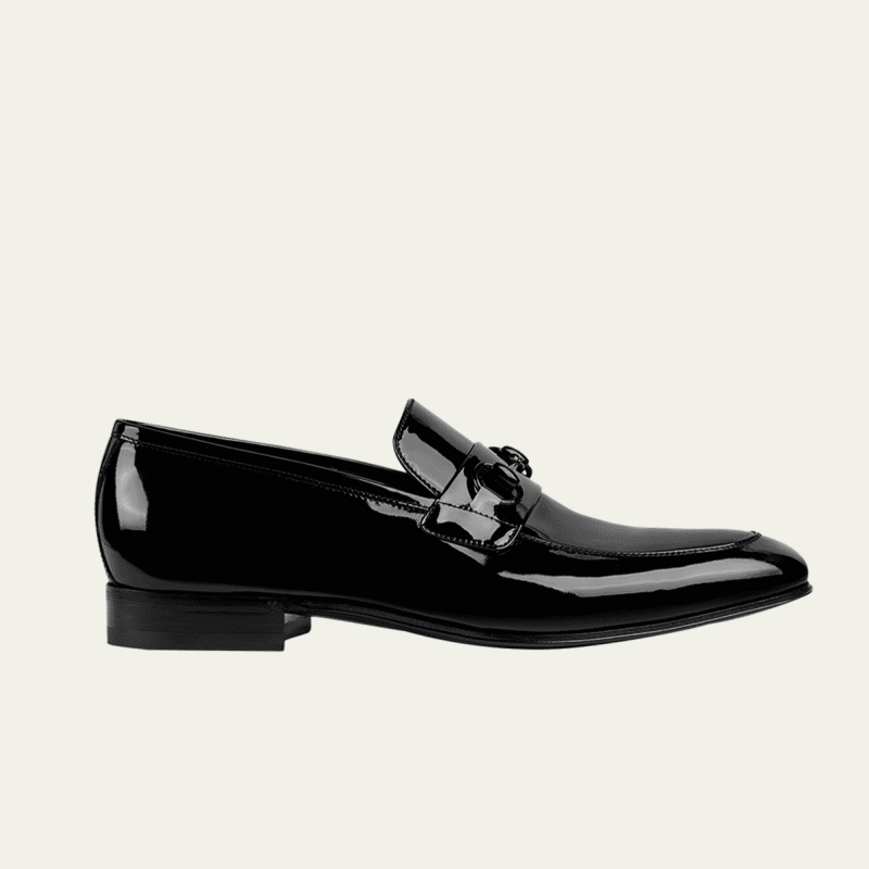 GUCCI Men's Ed Patent Leather Bit Loafers