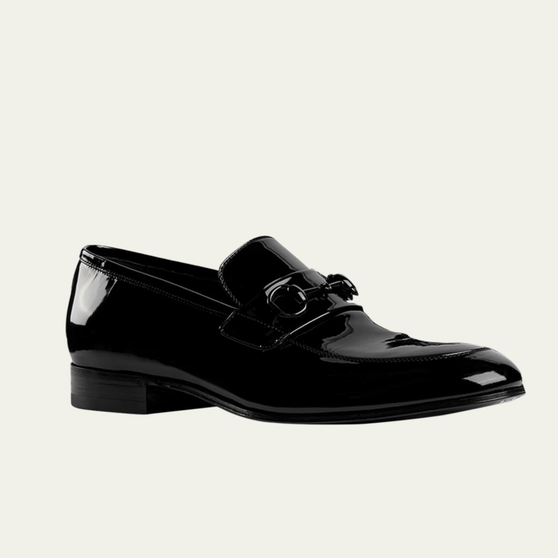 GUCCI Men's Ed Patent Leather Bit Loafers