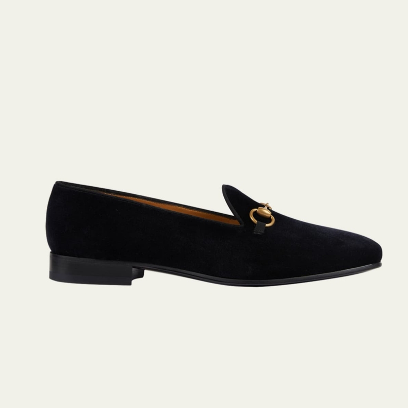 GUCCI Men's Gallipoli Bit Suede Loafers