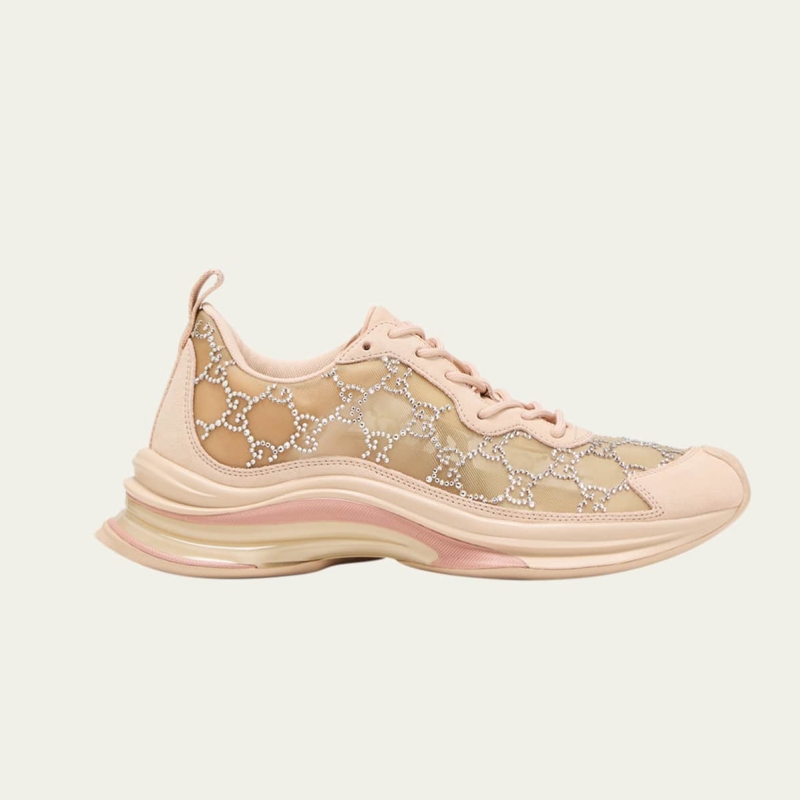 GG Crystal Mesh Runner Sneakers