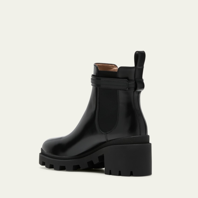 Trip Leather Logo-Strap Chelsea Boots