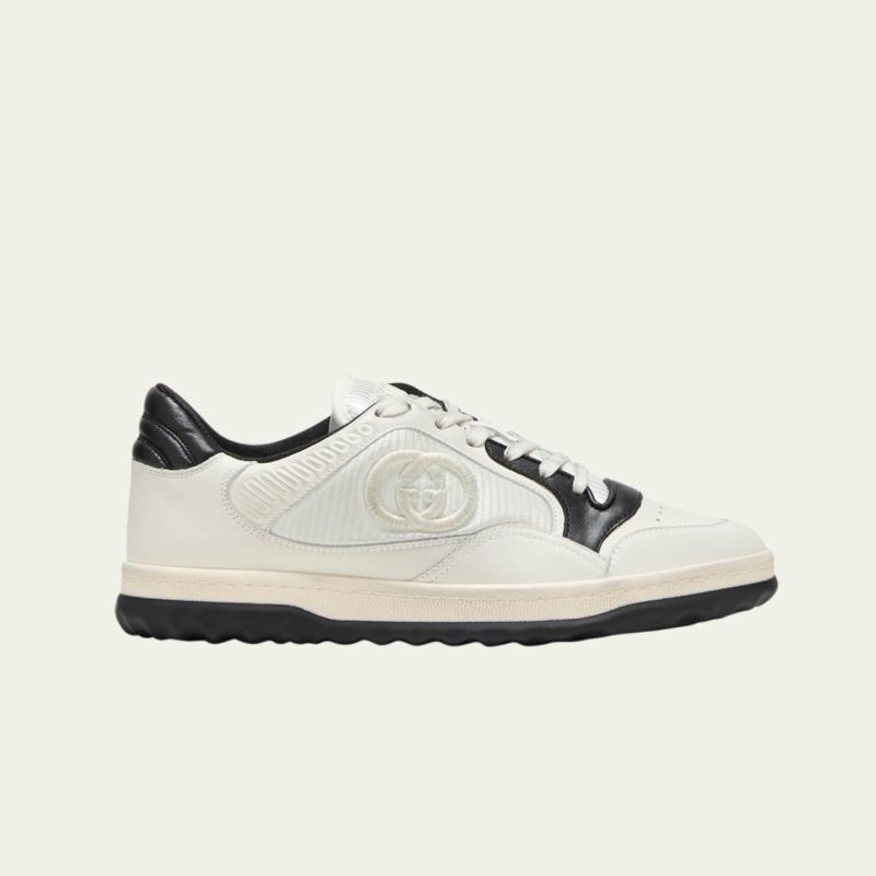 Bicolor Leather Low-Top Sneakers