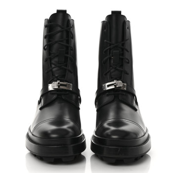 Glossed Calfskin Funk Ankle Boots