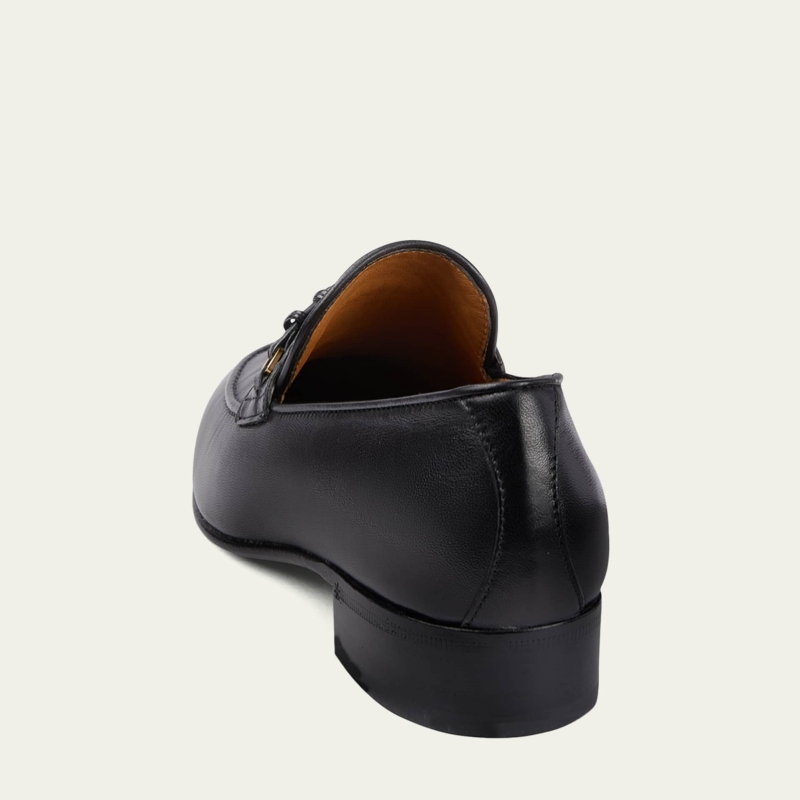 Ed Leather Medallion Strap Loafers