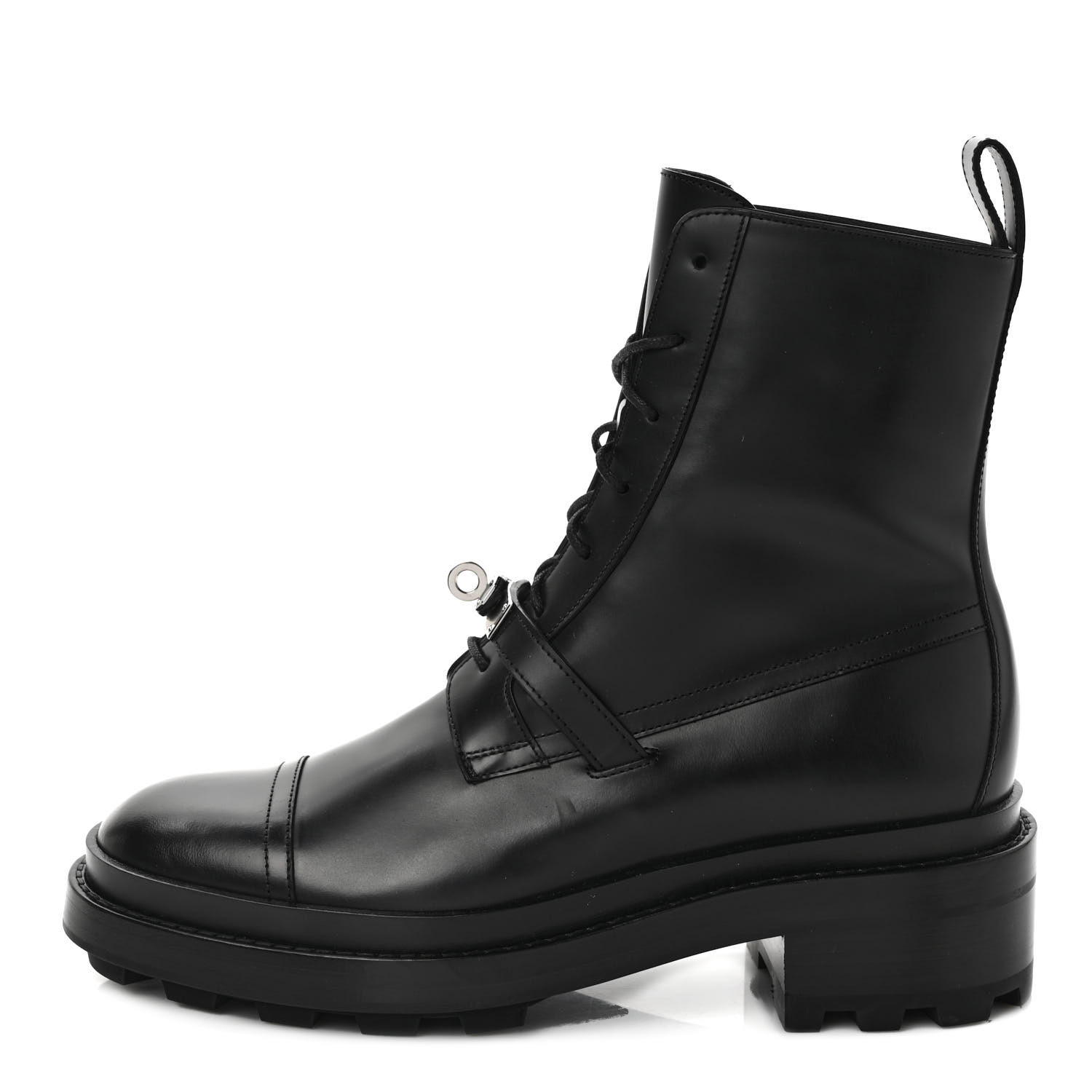 Glossed Calfskin Funk Ankle Boots