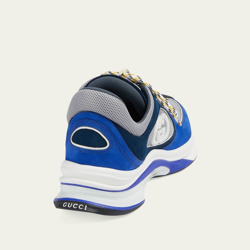 Men's Run Premium Mesh and Suede GG Runner Sneakers