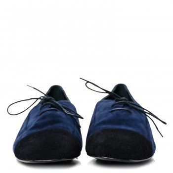 Suede Cap Toe Lace Up Oxfords
