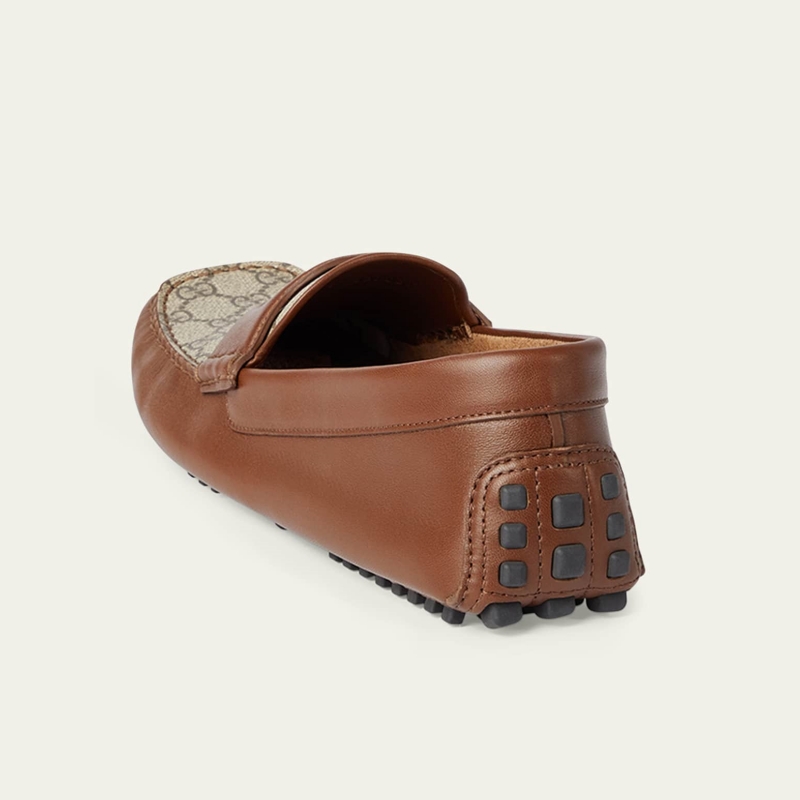 Men's Ayrton Interlocking G Leather Drivers