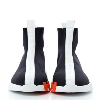 Technical Canvas Goatskin Fun Sneakers 37.5 Marine White