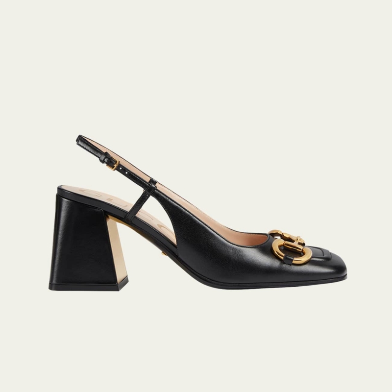 Baby 75mm Horse Bit Slingback Pumps
