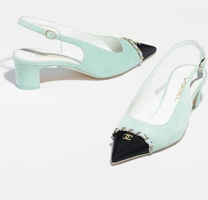 CHANEL | Casual Style Suede Bi-color Chain Plain Party Style