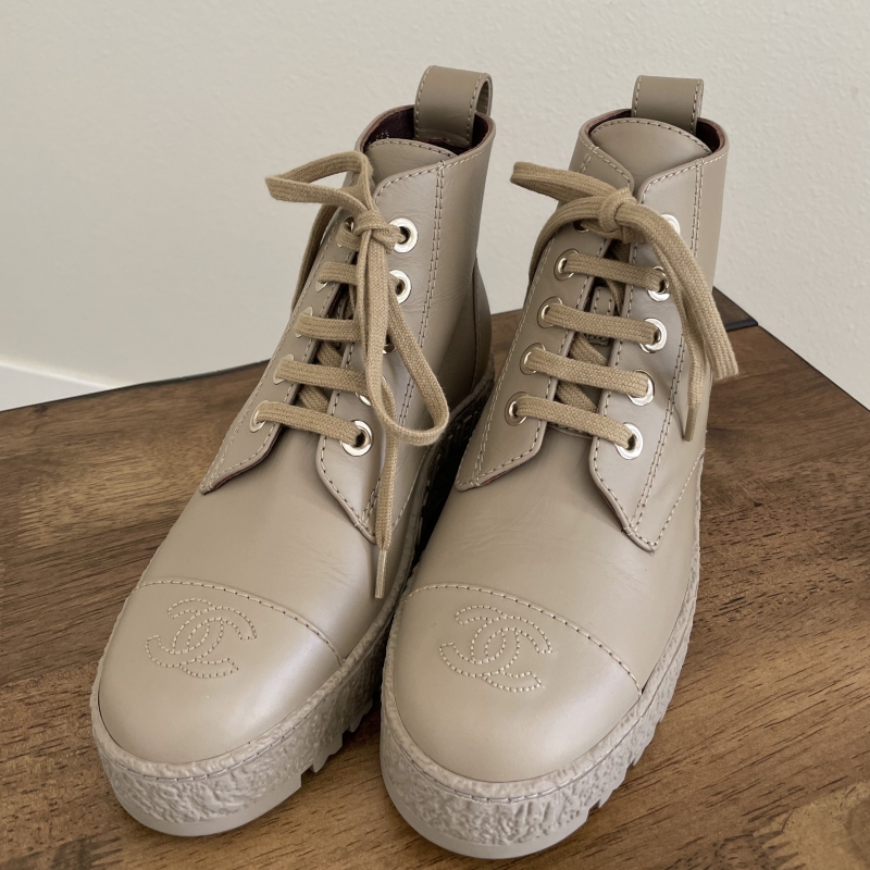 CHANEL | Lace-up boots