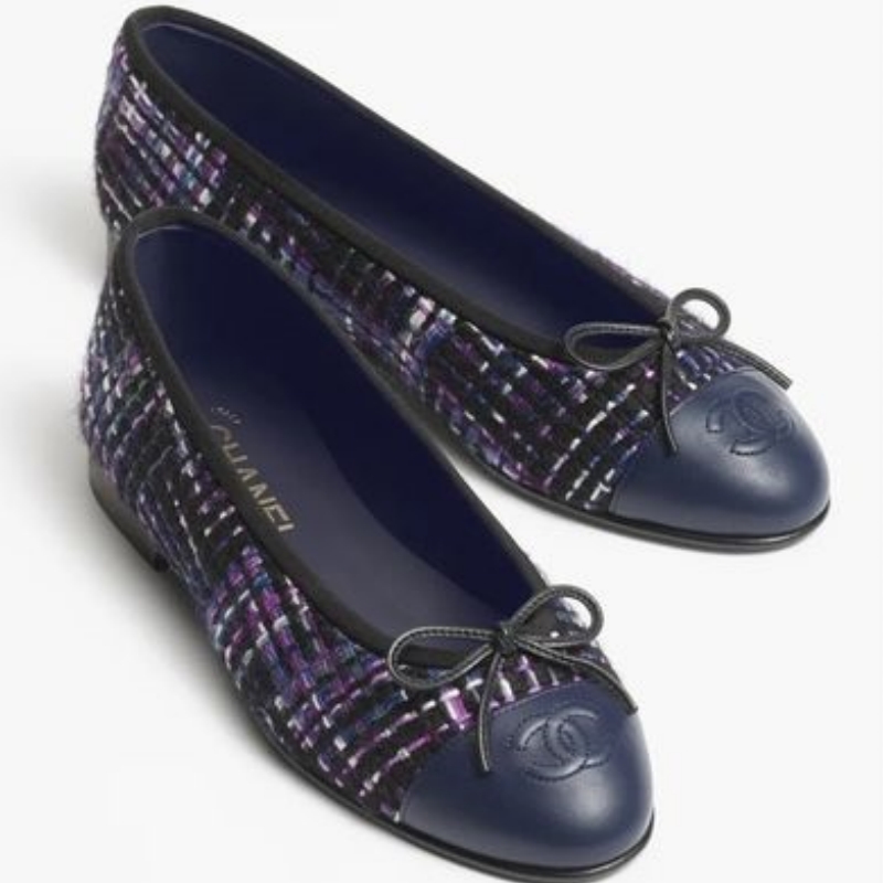 CHANEL | Blended Fabrics Street Style Bridal Logo Ballet Shoes