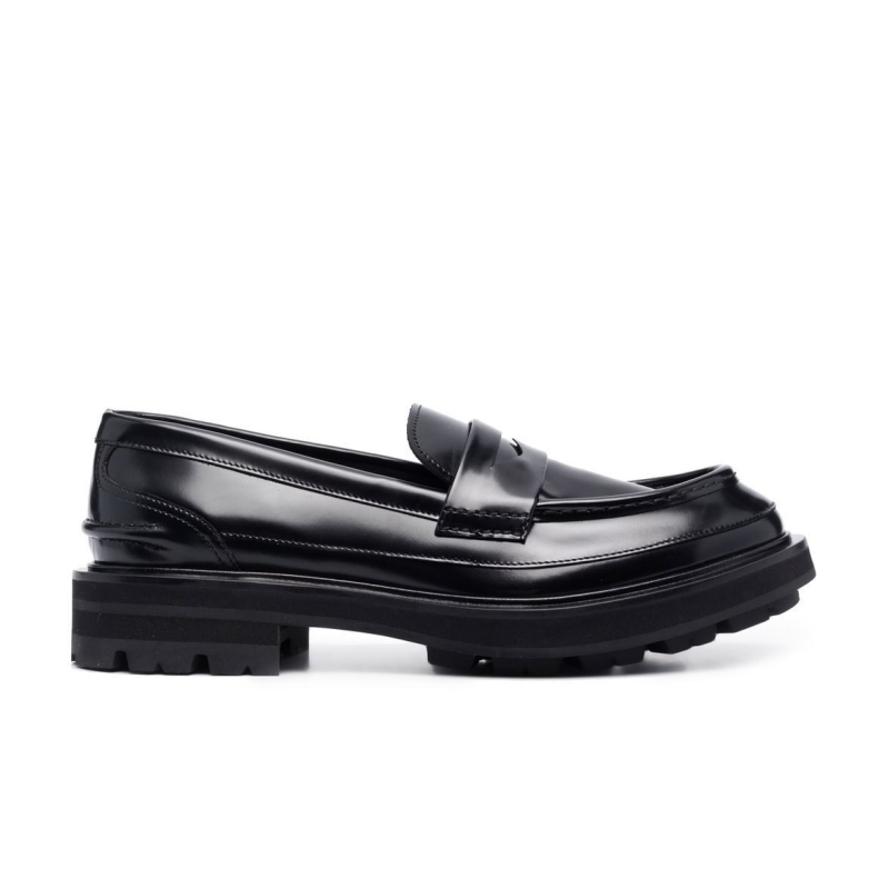 Alexander McQueen tread-sole penny-slot loafers
