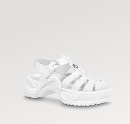 Louis Vuitton | Casual Style Leather Logo Sandals
