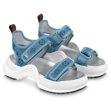 Louis Vuitton | Monogram Open Toe Platform Round Toe Rubber Sole