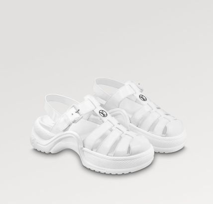 Louis Vuitton | Casual Style Leather Logo Sandals