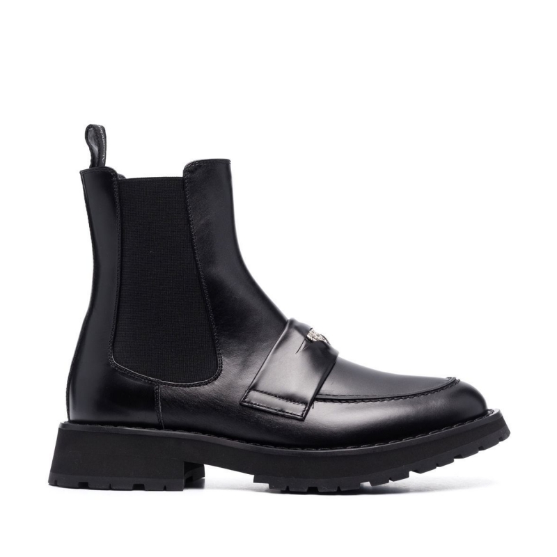 Alexander McQueen calf leather chelsea boots