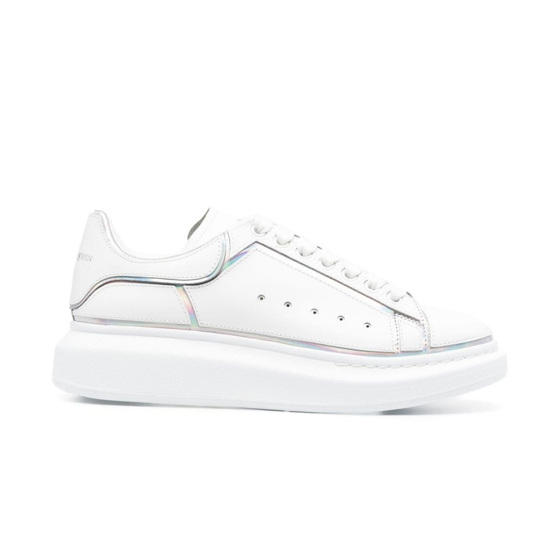 Alexander McQueen iridescent-trim leather sneakers