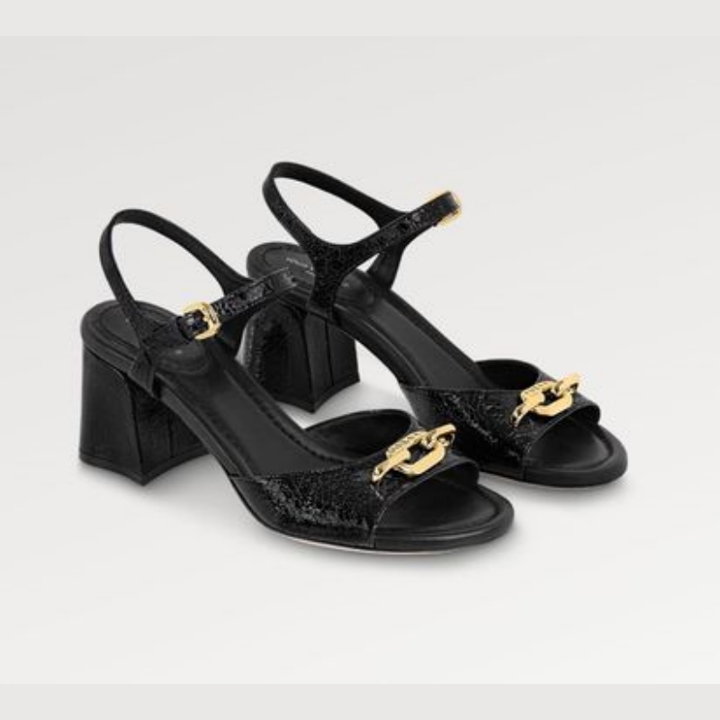 Louis Vuitton | Open Toe Casual Style Leather Block Heels Party Style