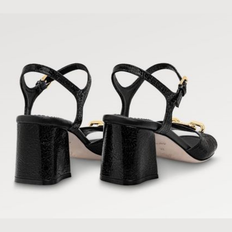 Louis Vuitton | Open Toe Casual Style Leather Block Heels Party Style