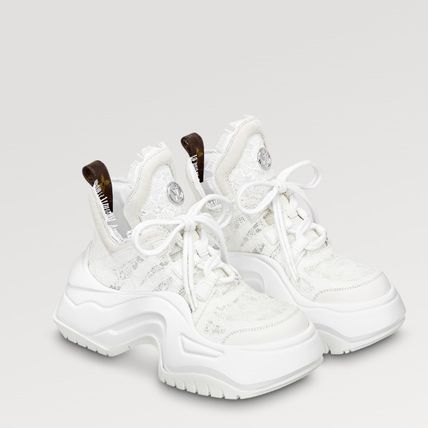 Louis Vuitton | Platform Lace-up Casual Style Street Style Plain Logo
