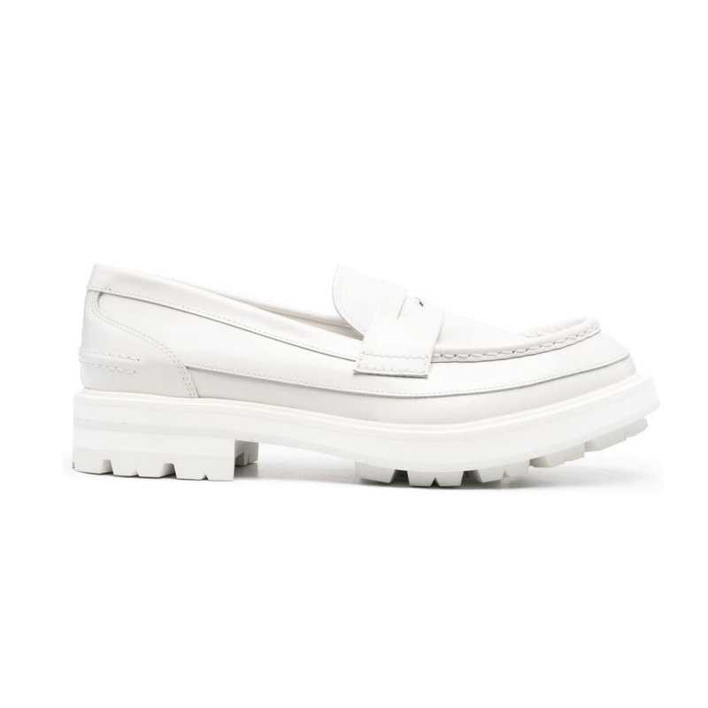 Alexander McQueen ridged-sole penny loafers