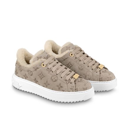 Louis Vuitton | Monogram Platform Rubber Sole Casual Style Suede