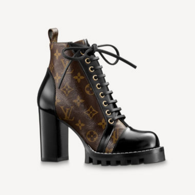 Louis Vuitton | Monogram Casual Style Street Style Leather Block Heels