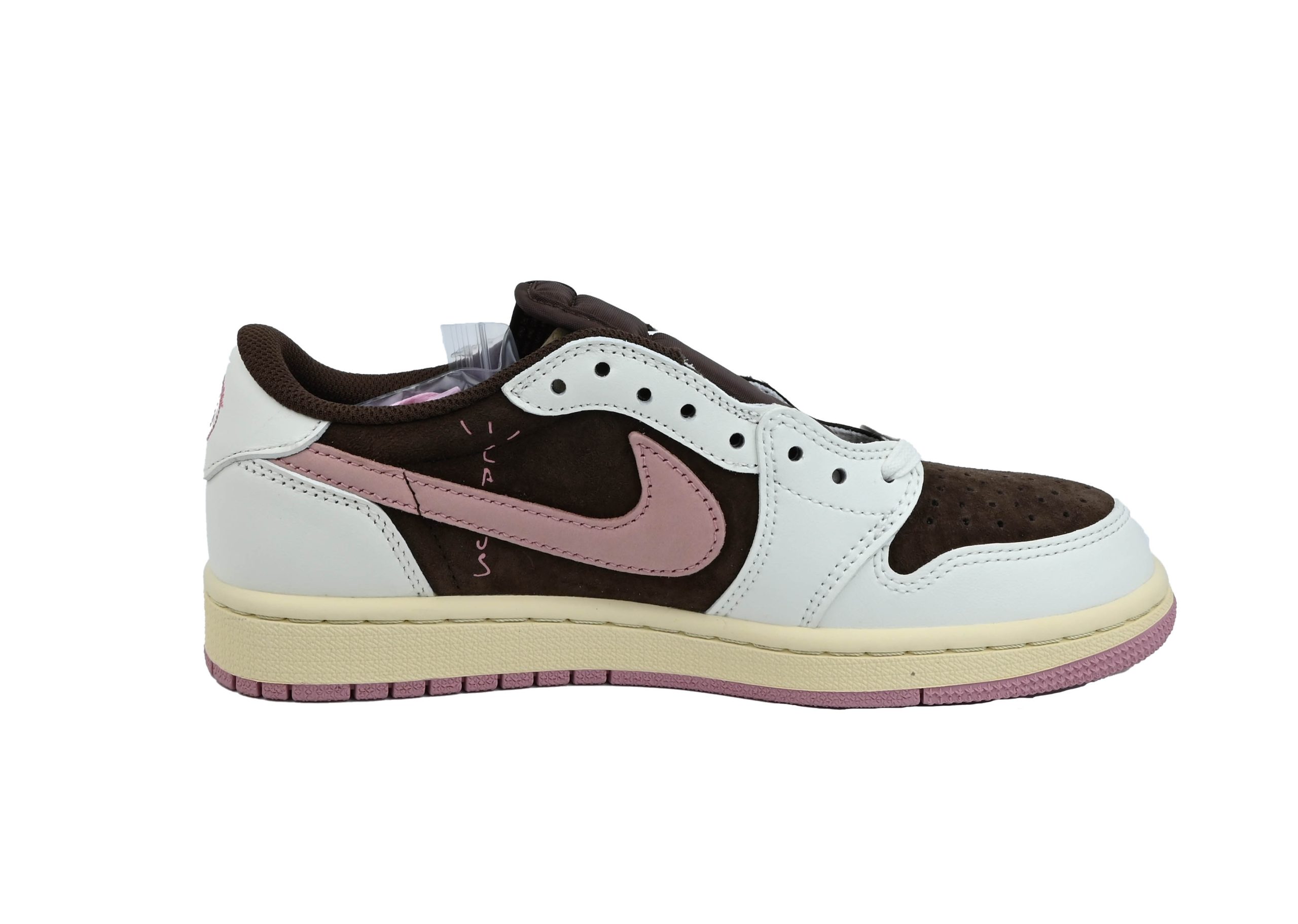 Travis Scott x Air Jordan 1 Low Pink Brown Custom