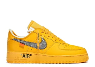 Nike Air Force 1 Low OFF-WHITE University Gold Metallic Silver